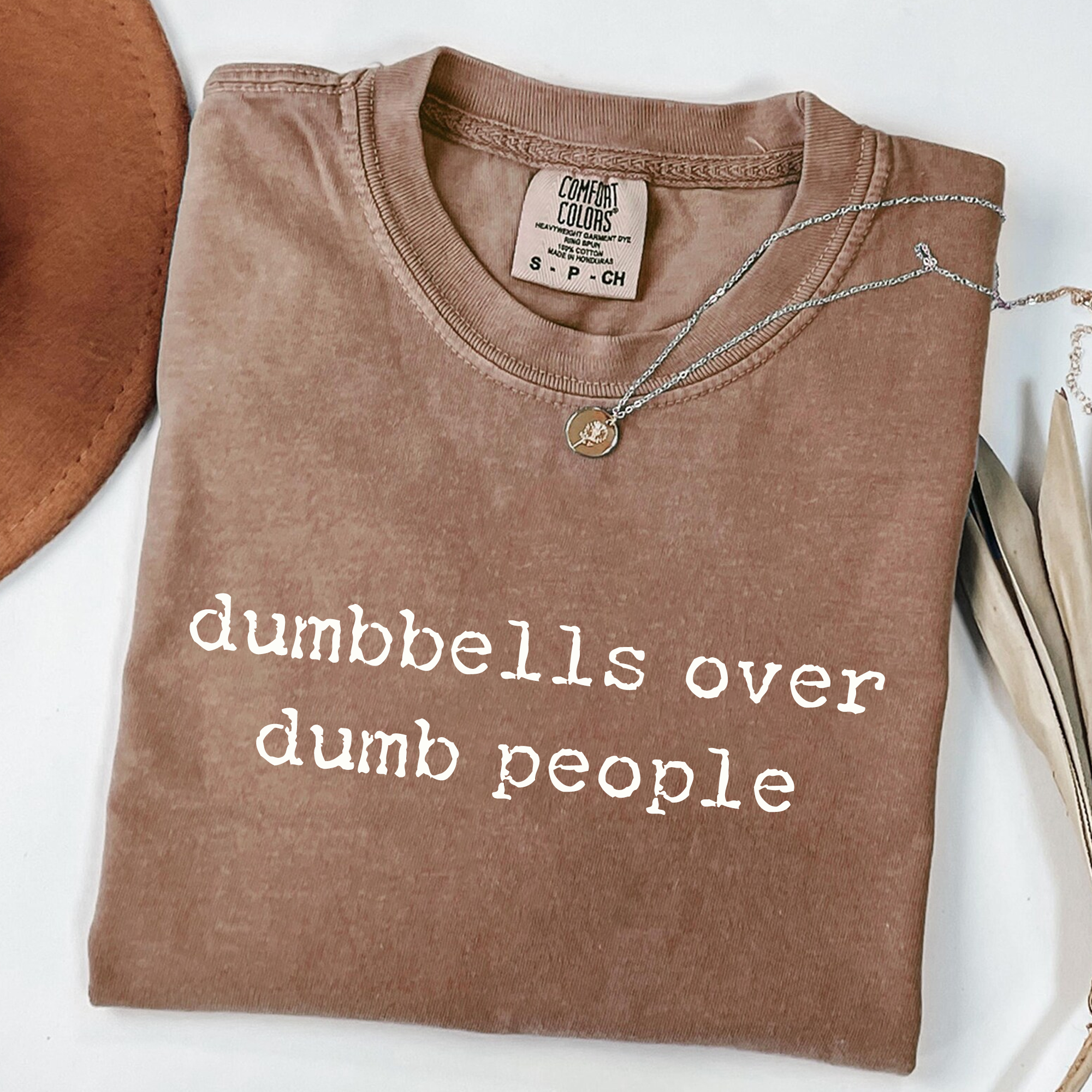 Dumbbells Over Dumb People - Funny Gym T-Shirt
