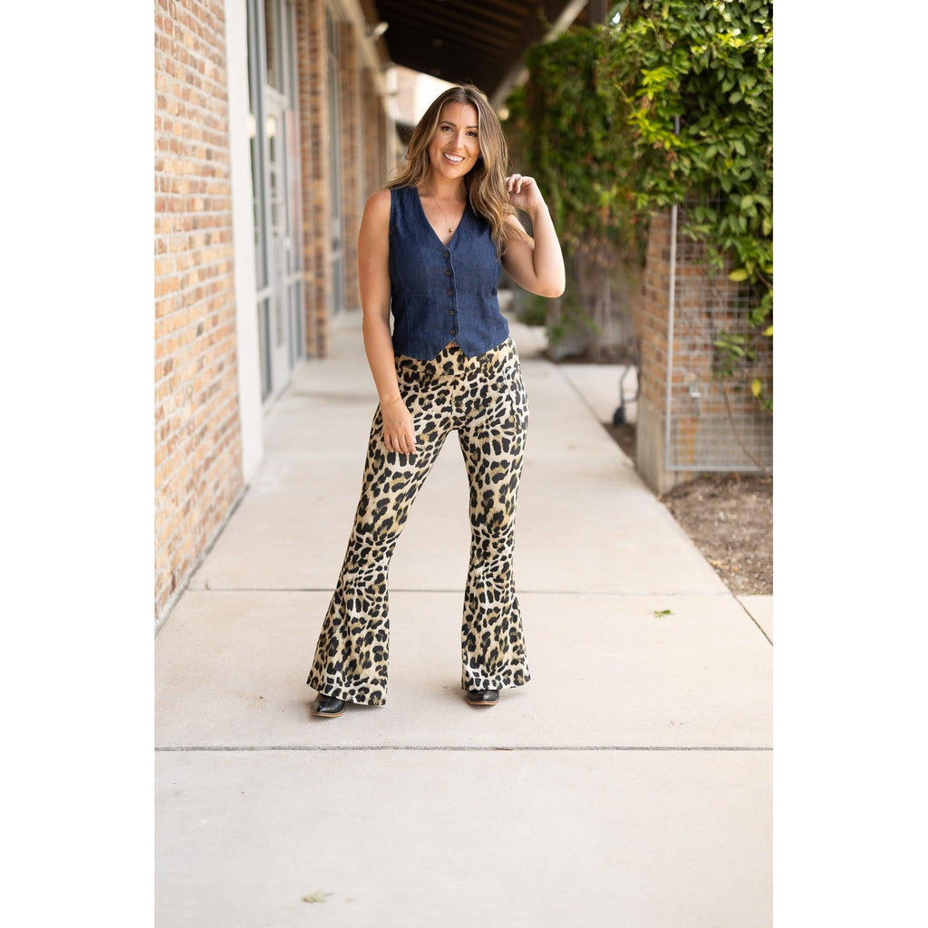 Francesca - Leopard Super Flare Leggings