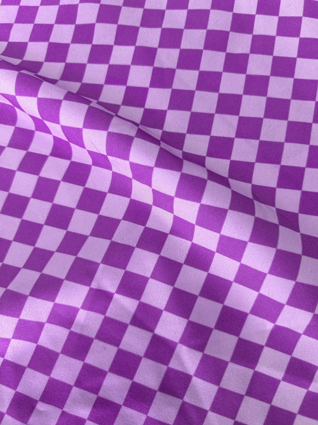 Checkered Tummy Control Athletic Shorts with Pockets